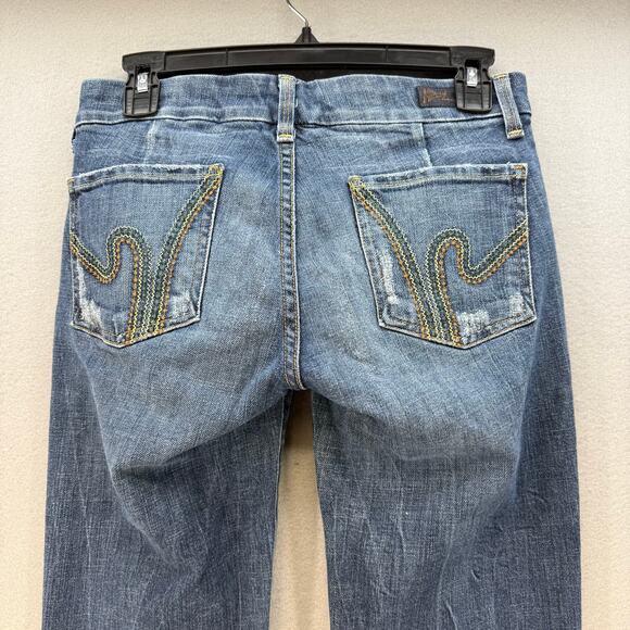 Citizens of Humanity Jeans Women's 26 (2) Blue Ricrac Low Waist Wide Leg Preppy - Picture 3 of 16